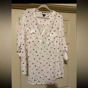 TORRID Harper Rayon Slub Pullover 3/4 Sleeve Blouse 3X (22-24)